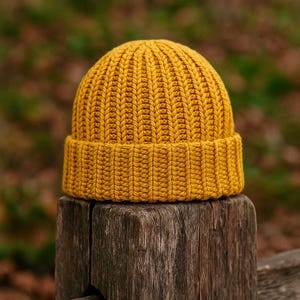 Beanie crochet Pattern PDF – DIY Knit Hat Pattern,  Winter Beanie, Digital Download, Easy crochet Project, Beginner Friendly