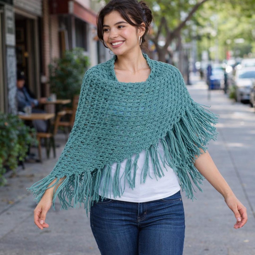 Crochet Broomstick Lace Shawl Pattern PDF | Elegant Lace Wrap ...
