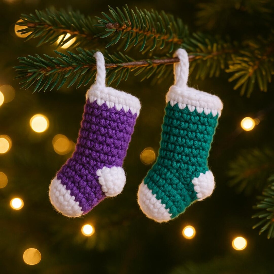 Mini Christmas Stocking Crochet Pattern | Holiday Ornament Tutorial ...