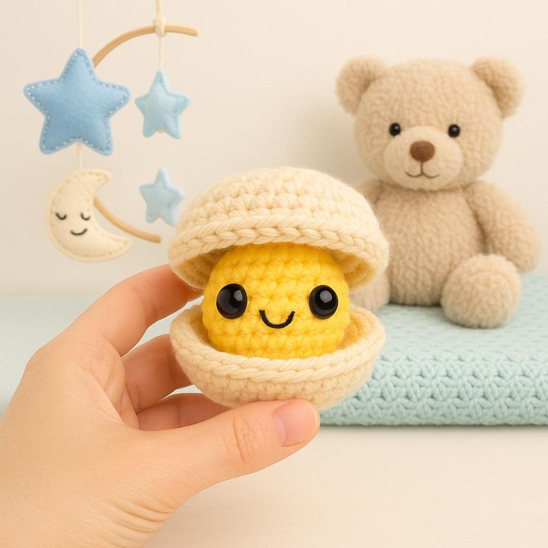 Crochet Clam Pattern Cleo the Clam Crochet Pattern | Cute Sea Shell Amigurumi PDF | Ocean ...