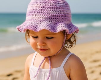 Modello all'uncinetto per cappello da pescatore primaverile per bambini / Tutorial facile per cappello estivo / Cappello da sole per bambini piccoli e ragazzi / Modello all'uncinetto per principianti in formato PDF
