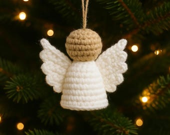 Mini Angel Crochet Pattern | Amigurumi Christmas Ornament Tutorial | Cute Holiday Decor | Beginner Friendly Crochet Pattern PDF