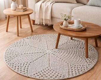 Cushy Crochet Rug Pattern | Crochet Floor Rug PDF | Beginner Friendly Home Decor | Instant Digital Download
