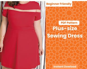 2164 Women's Dress Sewing Pattern PDF - S,M,L,XL / Custom Size