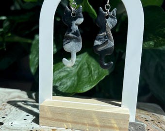 Smokey Cat  Earrings