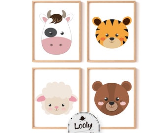 Farm Animal Nursery Prints, Set of 3 (Digital Download)
