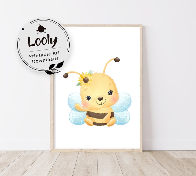 Honey Bee Nursery Art Print Set Honey Bee Nursery Printable Etsy
