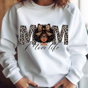 Women's Funny Mom Life Leopard Lips Graphic T-Shirt – Cute Letter Print Tee, Pink, Sizes S-2XL - View #6