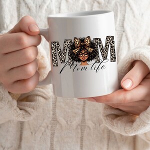 Women's Funny Mom Life Leopard Lips Graphic T-Shirt – Cute Letter Print Tee, Pink, Sizes S-2XL - View #8