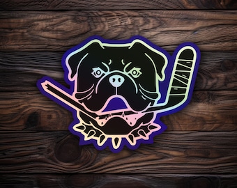 Holographic Sudbury Blueberry Bulldogs Sticker | Waterproof Die Cut Vinyl | LK, Shore69, Shoresy, Hockey Sticker, Car, Laptop, Hydroflask