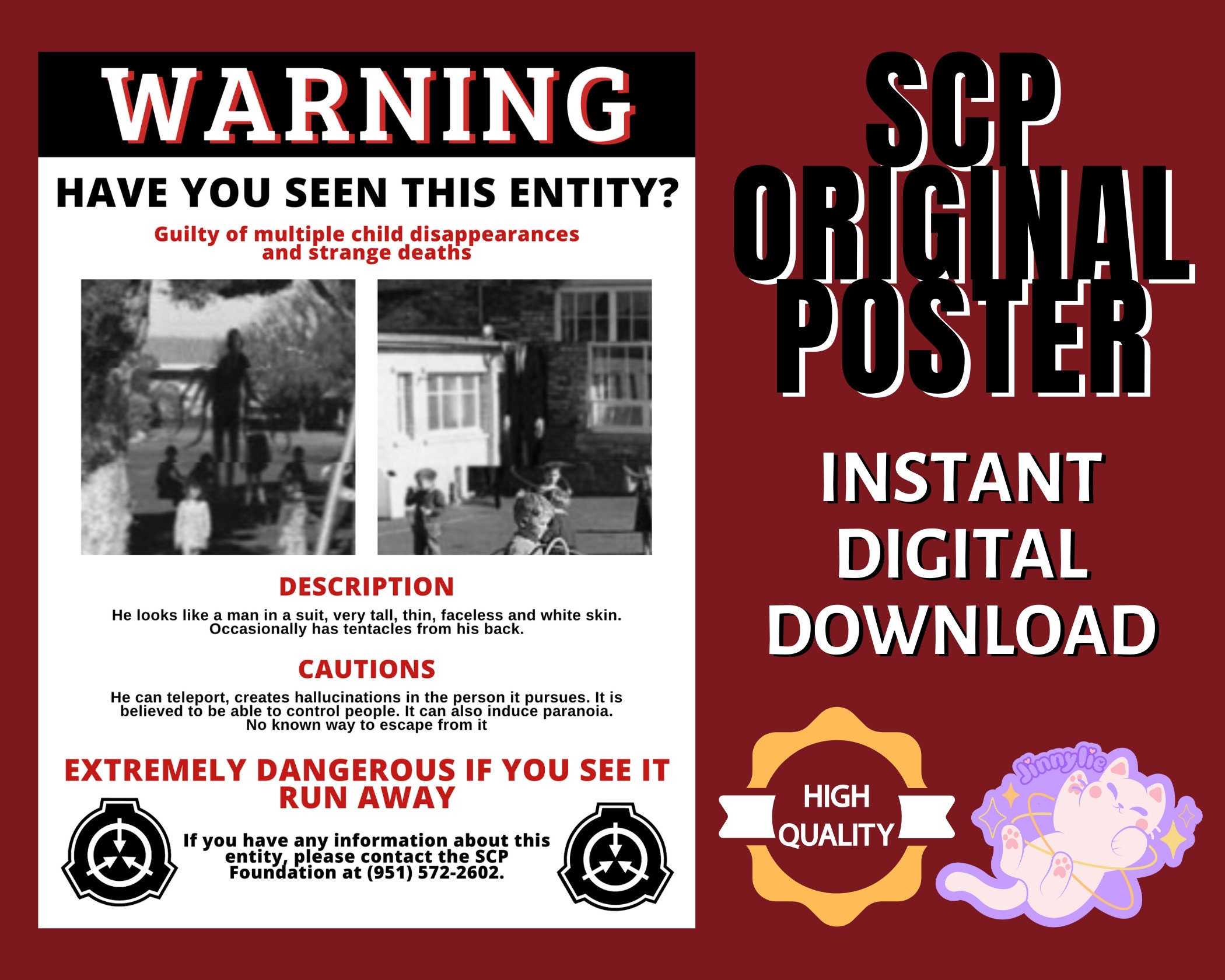 Premium Matte SCP Foundation Déja Vu Warning Poster 