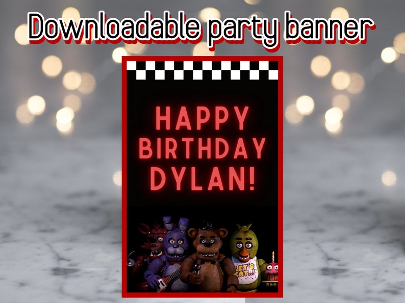 Fnaf Custom Banner Happy Birthday Fnaf Banner Fnaf Poster - Etsy Australia
