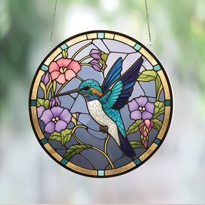 Hummingbird Ornament, Acrylic Window Ornament, Hummingbird Gift, Garden Decor, Home Decor for Bird Lovers, Hummingbird Memorial Ornament