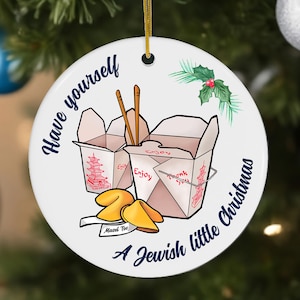 Hanukkah Ornament, Funny Jewish Christmas Gift, Merry Chrismukkah, Hanukkah Decor, Gift for Jewish Family, Chanukah Decorations