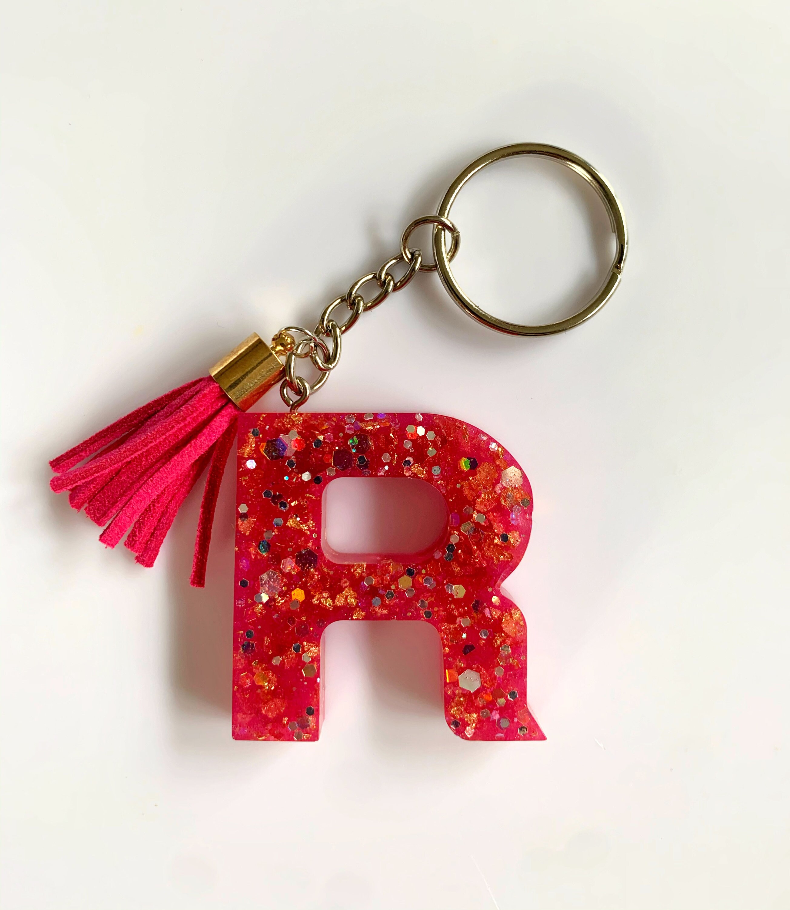 Keychain Letter Etsy