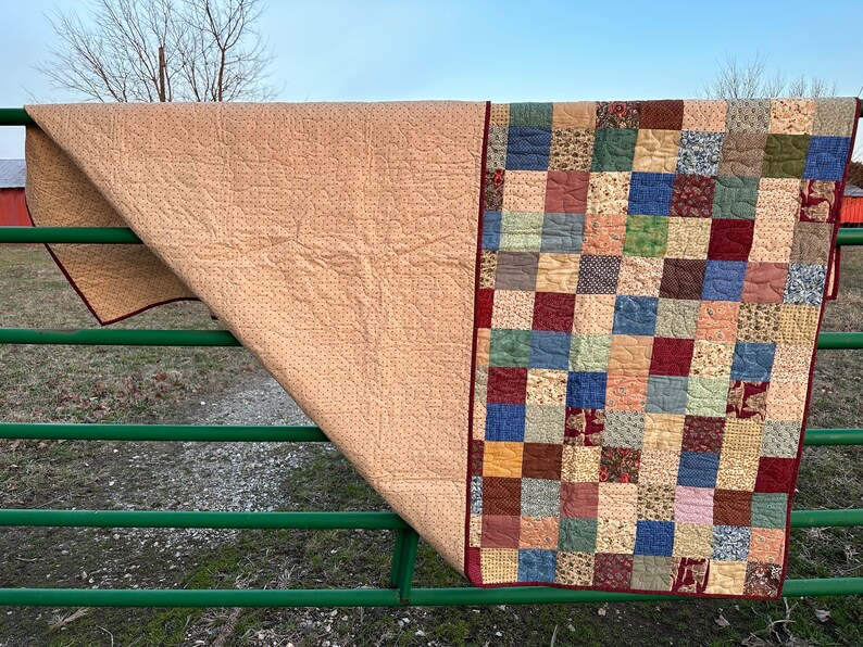 Plaid Patchwork Quilt Etsy