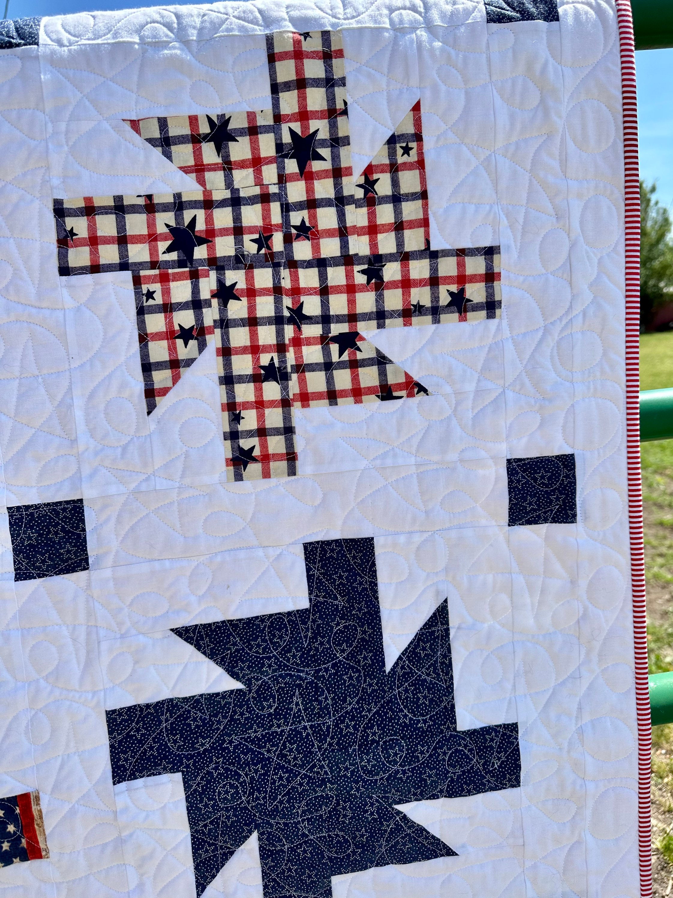 Red, White and Blue Quilt Etsy