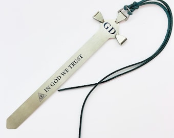 Engraved Stainless Steel Bookmark - Religious Gift, Religious Accessory