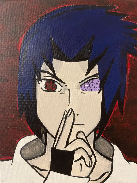 Sasuke Uchiha original Acrylic Painting Etsy