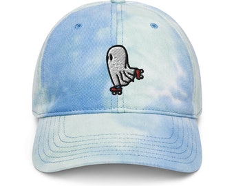 Roller Skating Ghost Tie dye hat