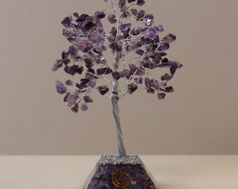 Amethyst Edelstein Baum mit Orgonit Basis - 160 I 320 Stein