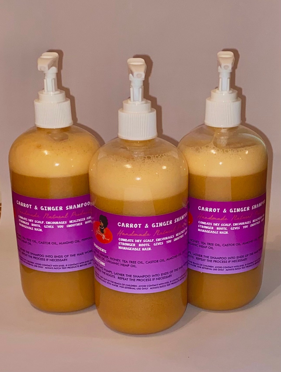 Carrot and Ginger Shampoo Etsy