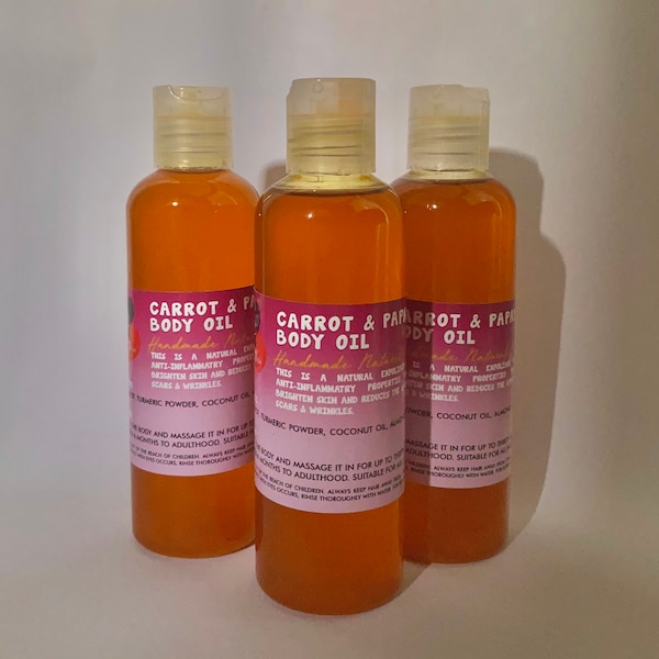 Carrot & papaya body oil