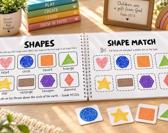 Preschool Activity Binder, Shapes & Colors, Fine Motor Skills (PDF)