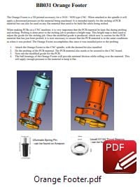Foot Spring Mechanism CNC Pressure Foot, Spring Loaded. the Orange Footer. Digital Download ...