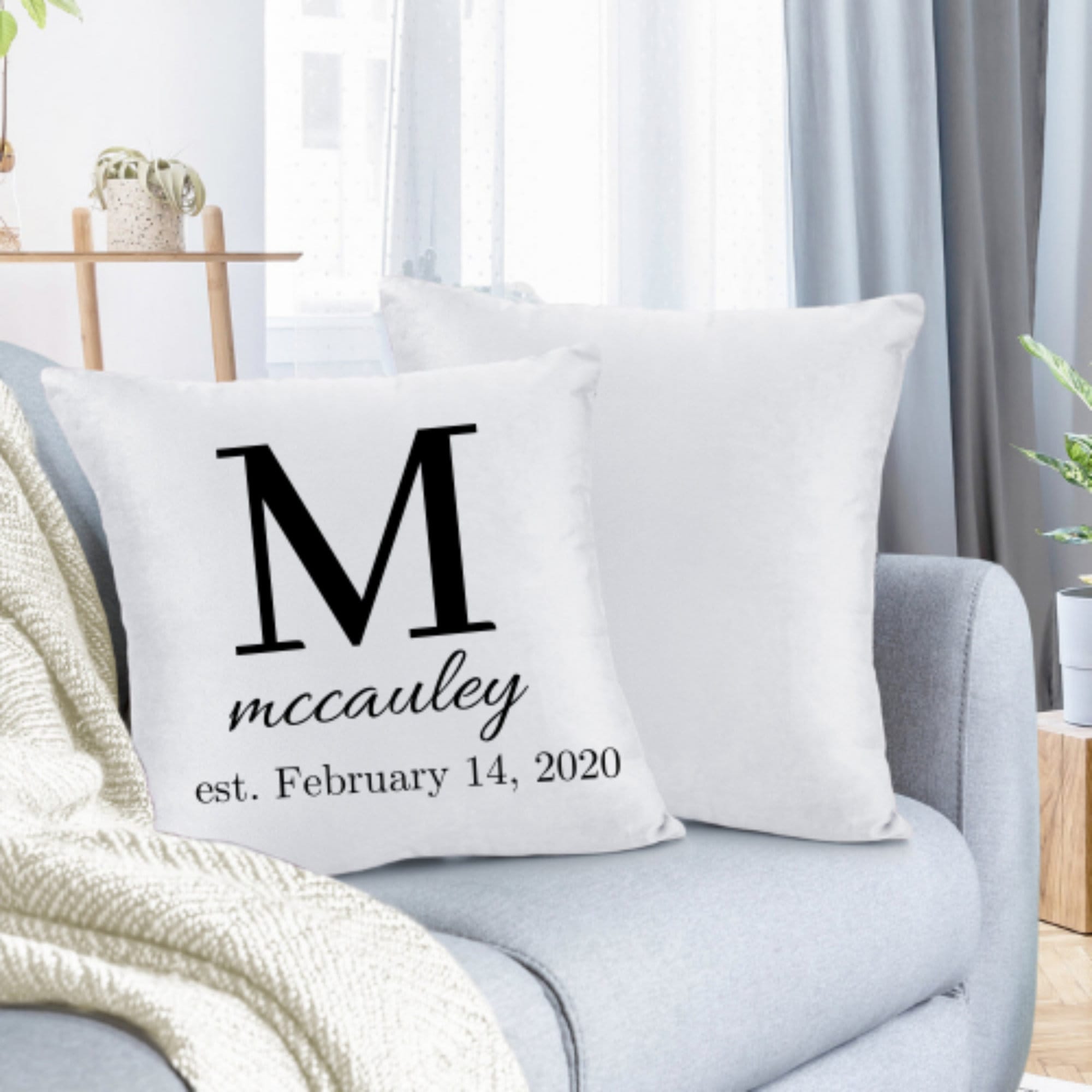 Family Name Pillow Throw Pillow Custom Pillow Monogram Etsy