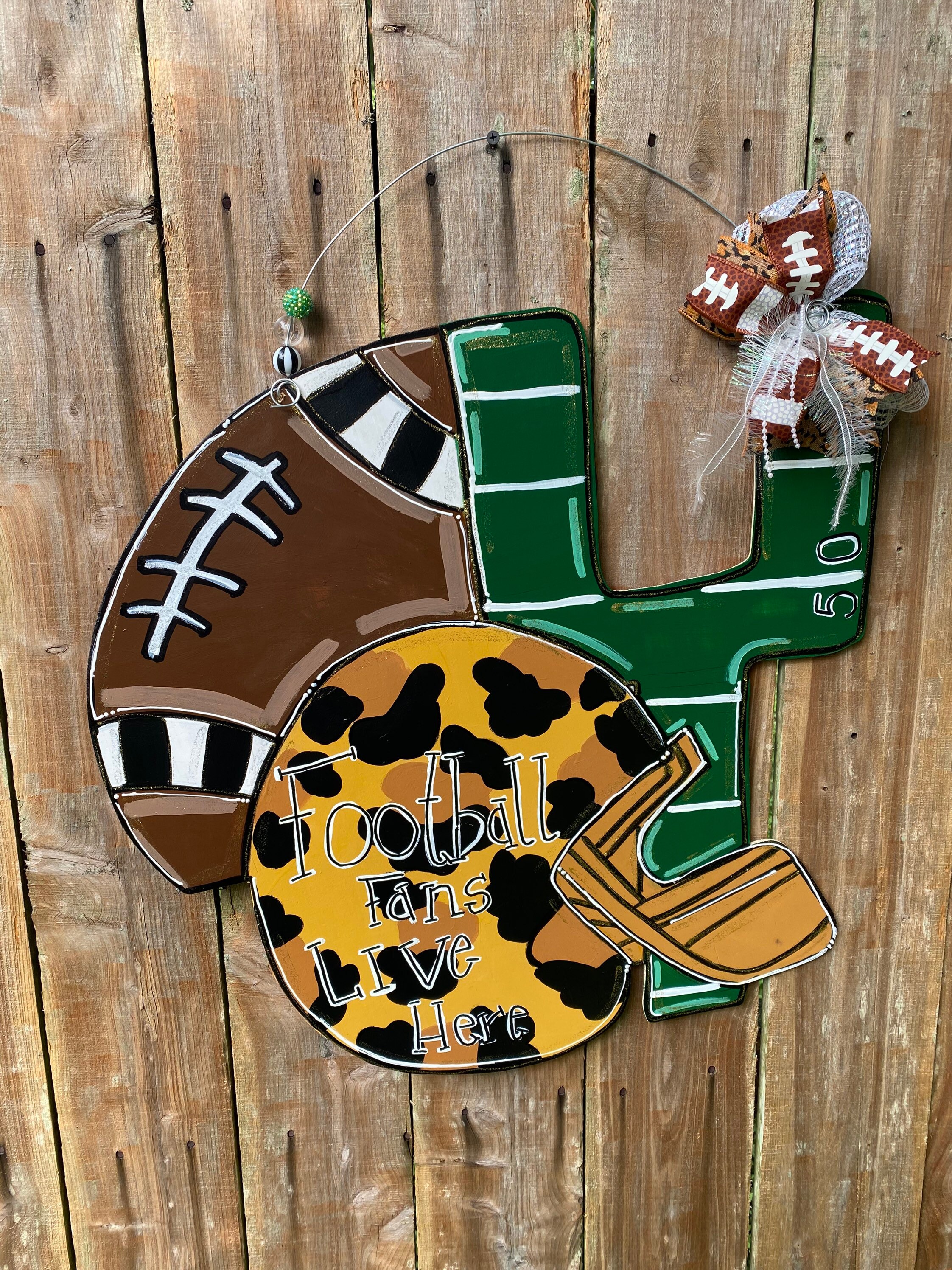 Football Door Hanger Etsy