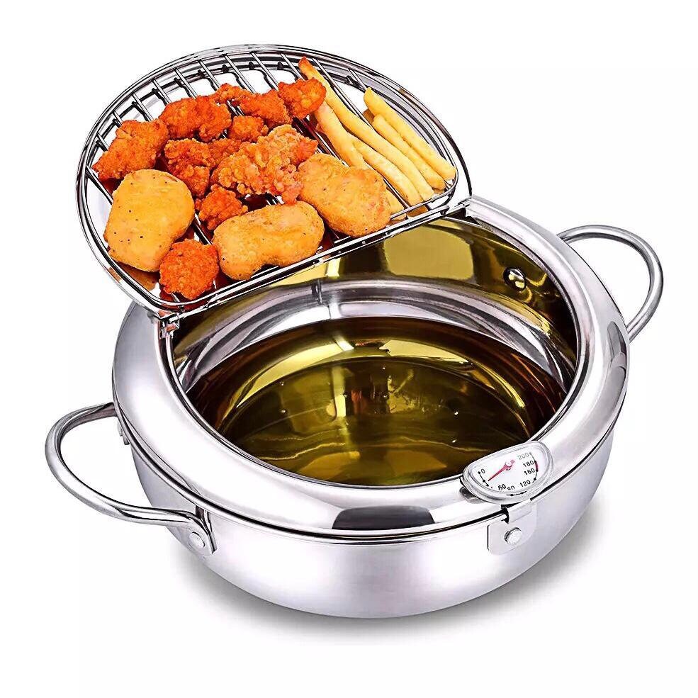 Deep Fryer Pot With Oil Drain Rack Etsy