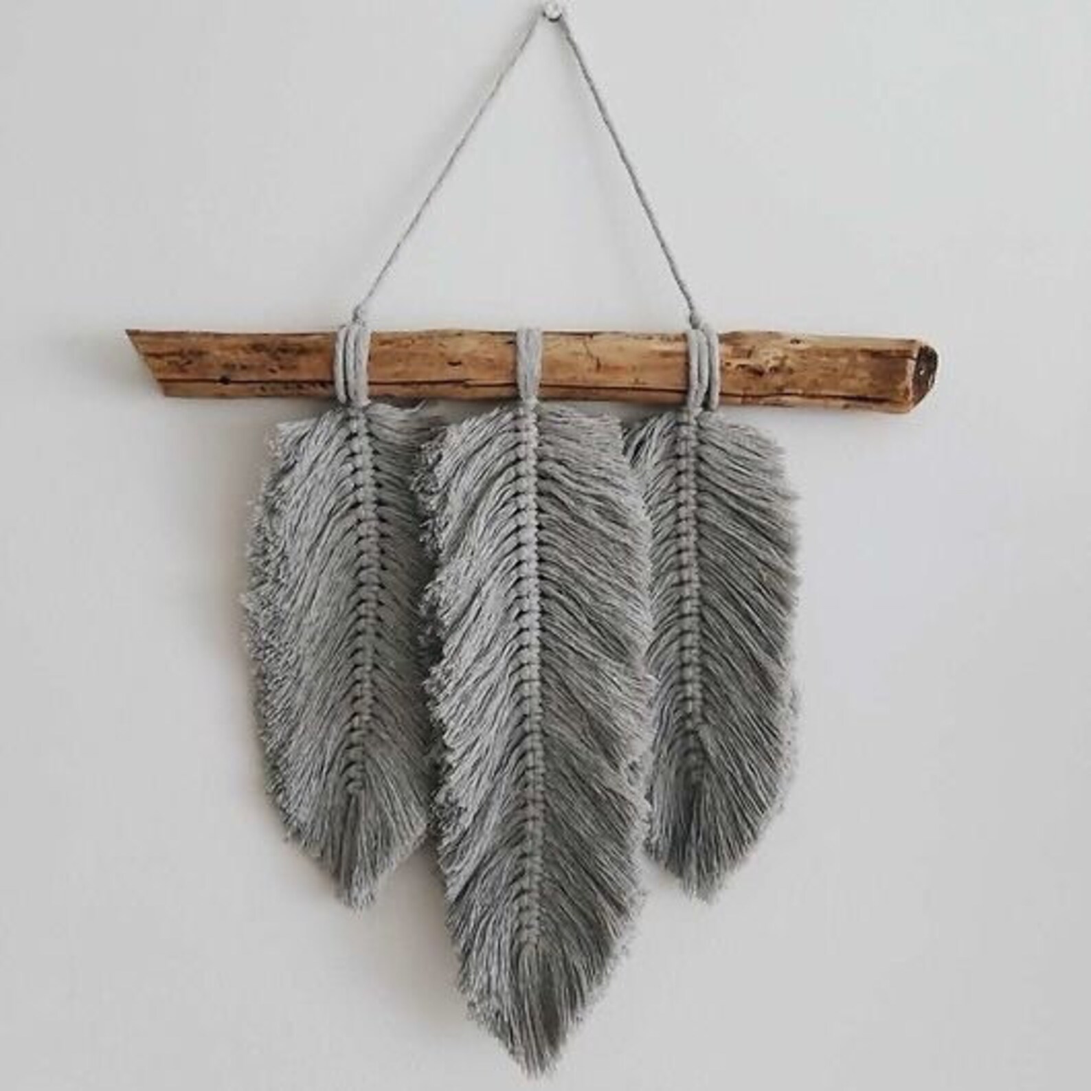 Macrame 5 x Feathers Wall Hanging KIT 30 x 30cm Etsy