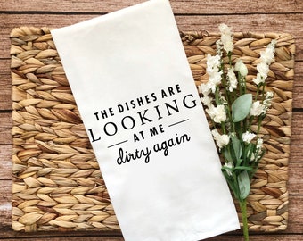 Funny Tea Towel, Dish Towel, Kitchen Tea Towel, Kitchen Decor, Flour Sack Towel