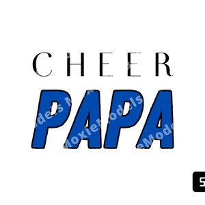Pacote Cheer Papa PNG e SVG - Cheer Season SVG - Sublimação - Arquivo de corte digital para Cricut - Design para Cheer Dads