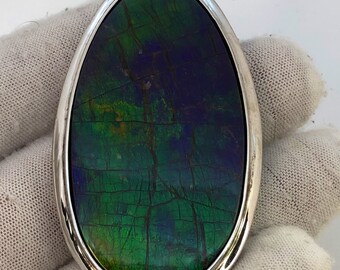Ammolite Pendant - 925 Sterling Silver