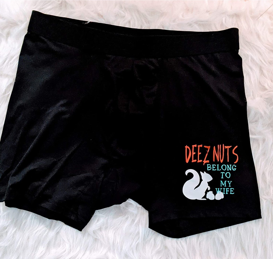 Deez Nuts Mens Funny Boxer Briefs Husband Boyfriend Gag Gift Etsy
