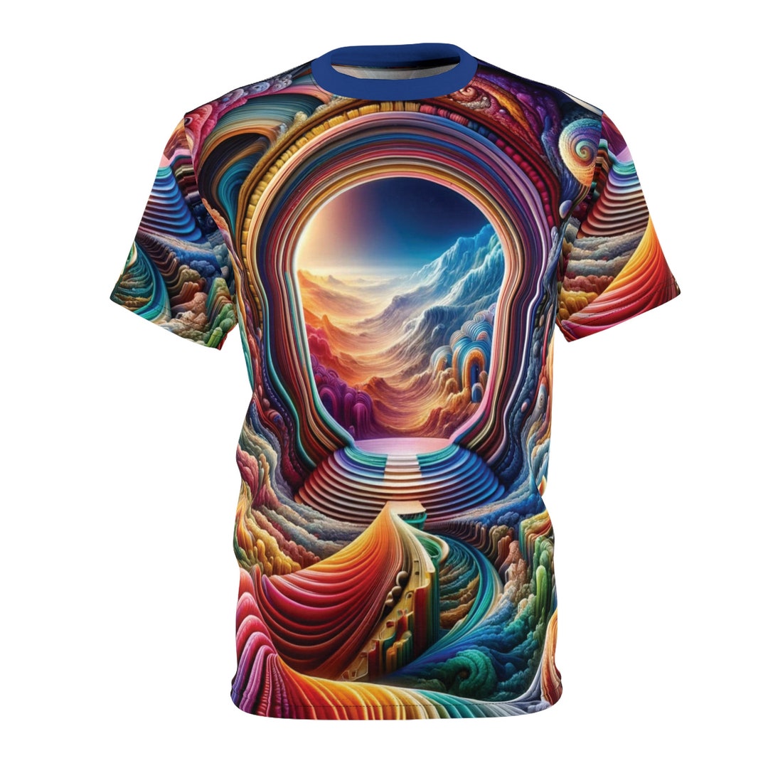 Abstract Rainbow T-shirt: Surreal Unisex Graphic Tee - Etsy