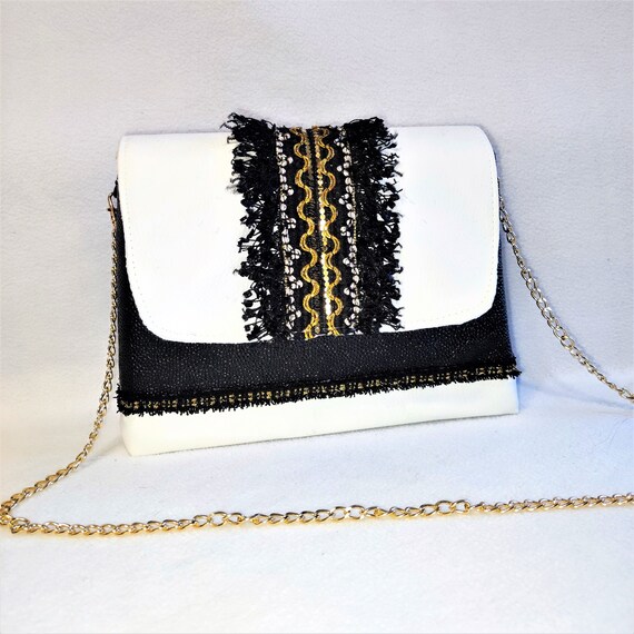 Pochette da cerimonia bianca e nera Etsy Italia