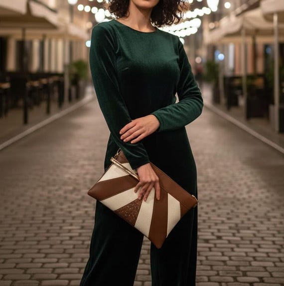 clutch for brown dress KYLIE MAXI DRESS WITH RUFFLE SLEEVES IN BROWN – AKIRA main image 0