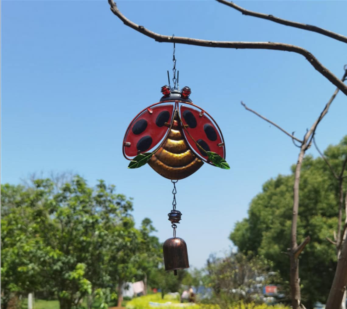 Handmade Metal Ladybug Brass Bell Wind Chime Wind Chimes Etsy