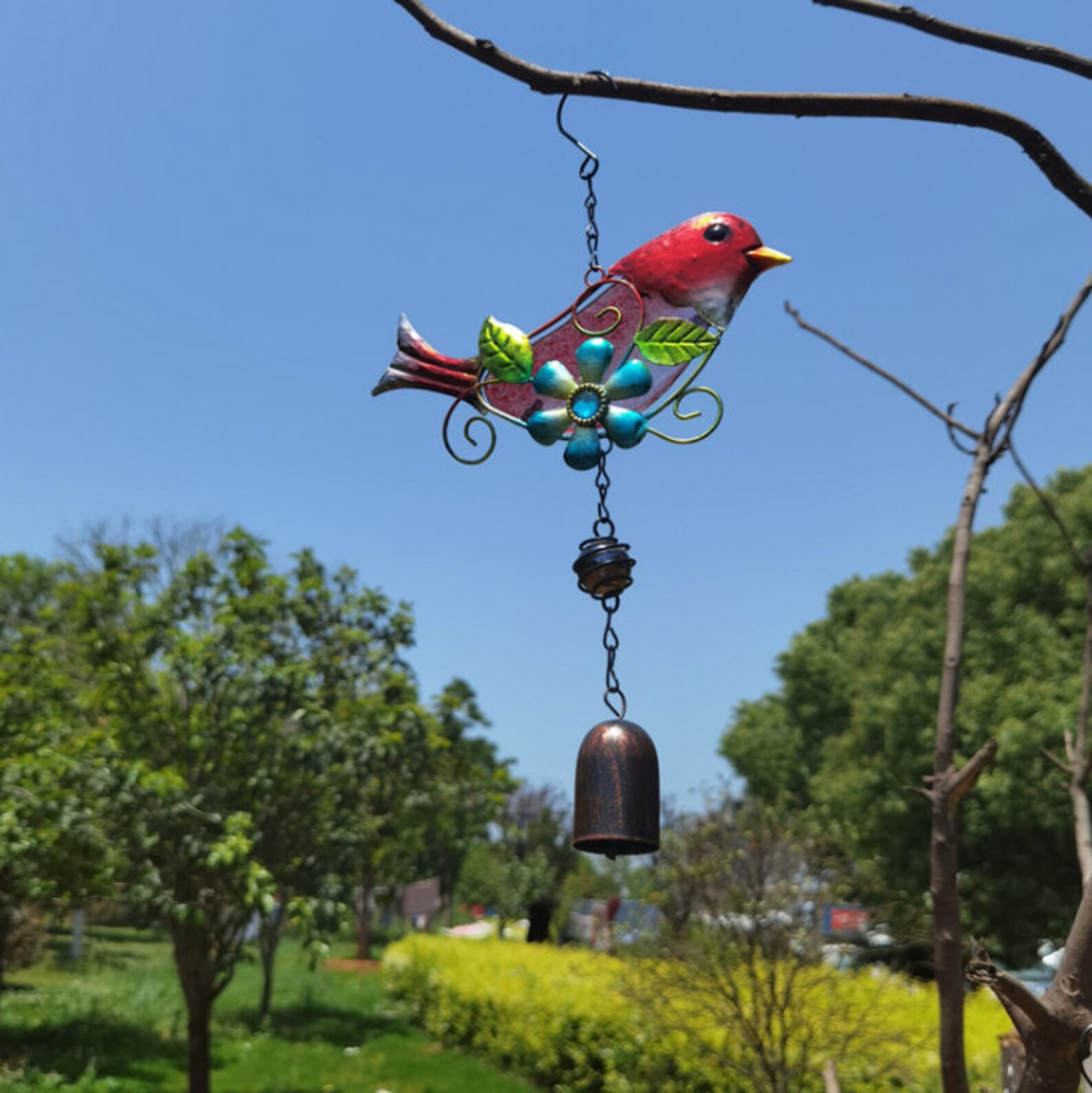Handmade Bird Brass Bell Wind Chime Wind Chimes Rustic Wind Etsy