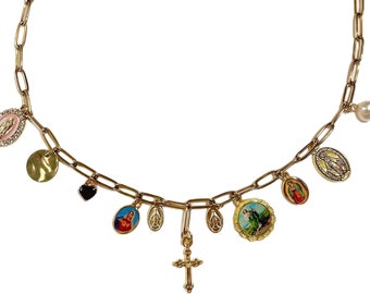 Collier sanctuaire religieux - Collier à breloques