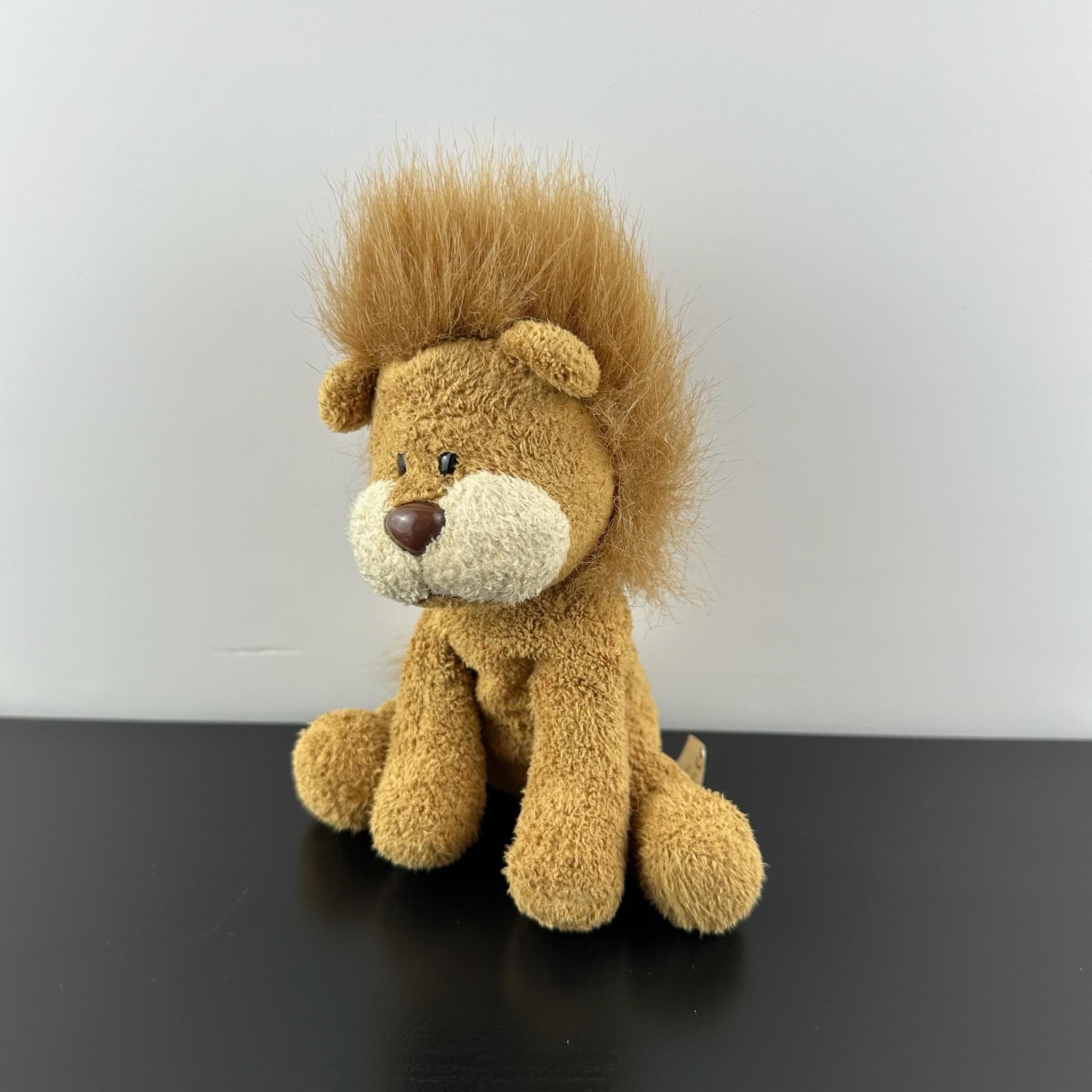 Russ Berrie Hektor Lion Luv Pets 6” Brown Chamois Fluffy Hair