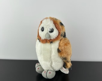 Wild Republic K&M Audubon Barn Owl 6” Realistic White Brown
