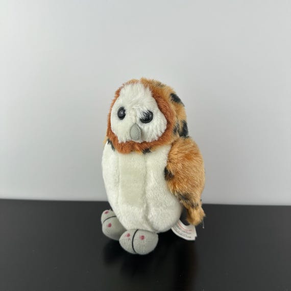 Wild Republic K&M Audubon Barn Owl 6” Realistic White Brown