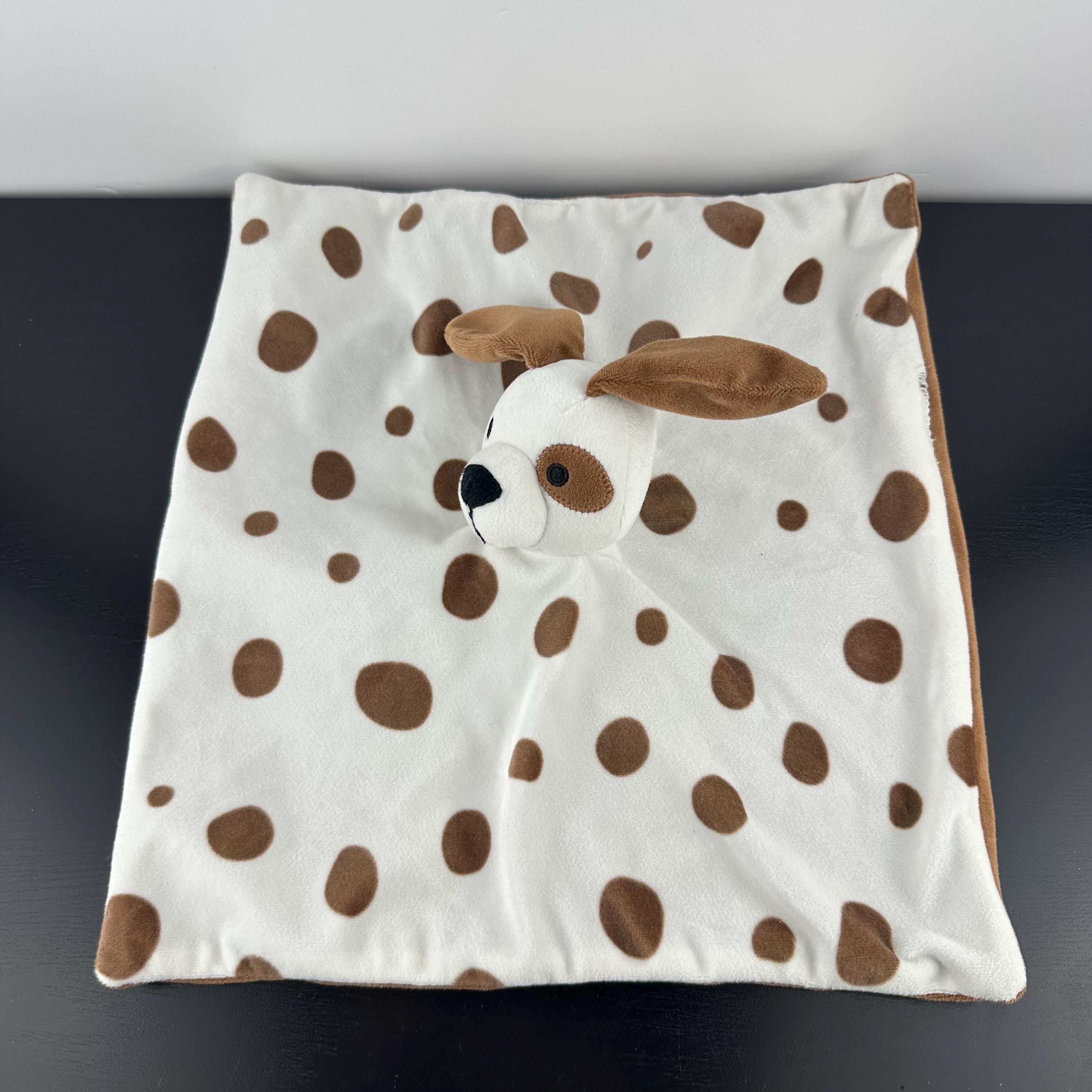 IKEA Dromslott Brown White Puppy Dog Polka Dot Lovey Security