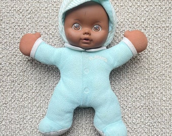 1990 Playskool My Very Soft Baby Doll Black African American Boy