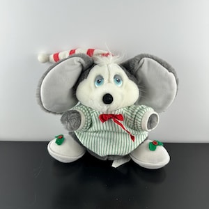 Vintage 1988 Applause Weihnachten Sugarplum Maus Plüsch Stofftier 23 cm Sleepy Eyes 22218 Bo