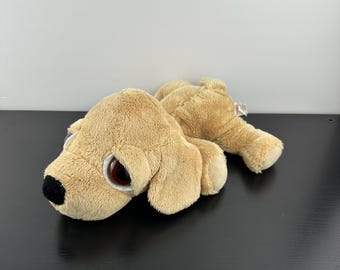 Russ Berrie Lil Peepers Rare Jake Golden Retriever Puppy Dog 10" Beige Peluche Vintage da collezione